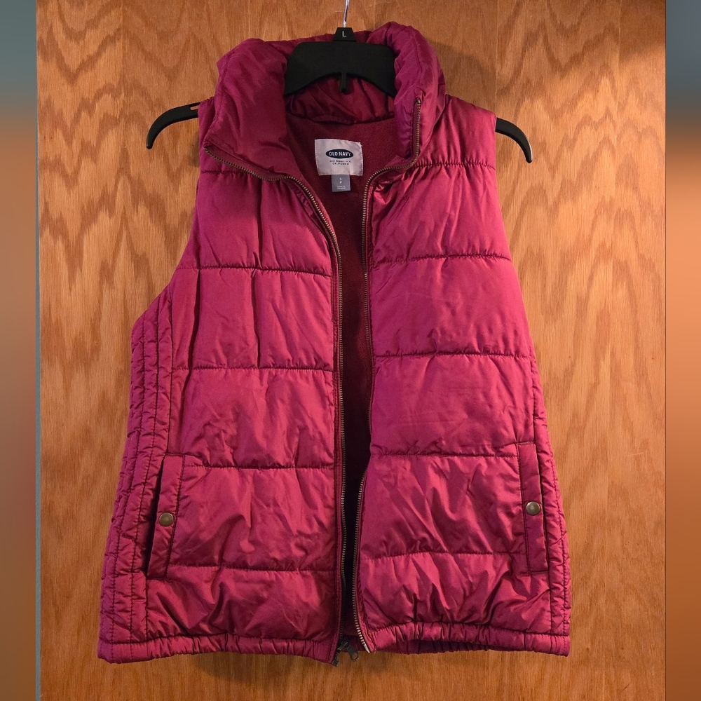 Old Navy Pink Puffer Vest